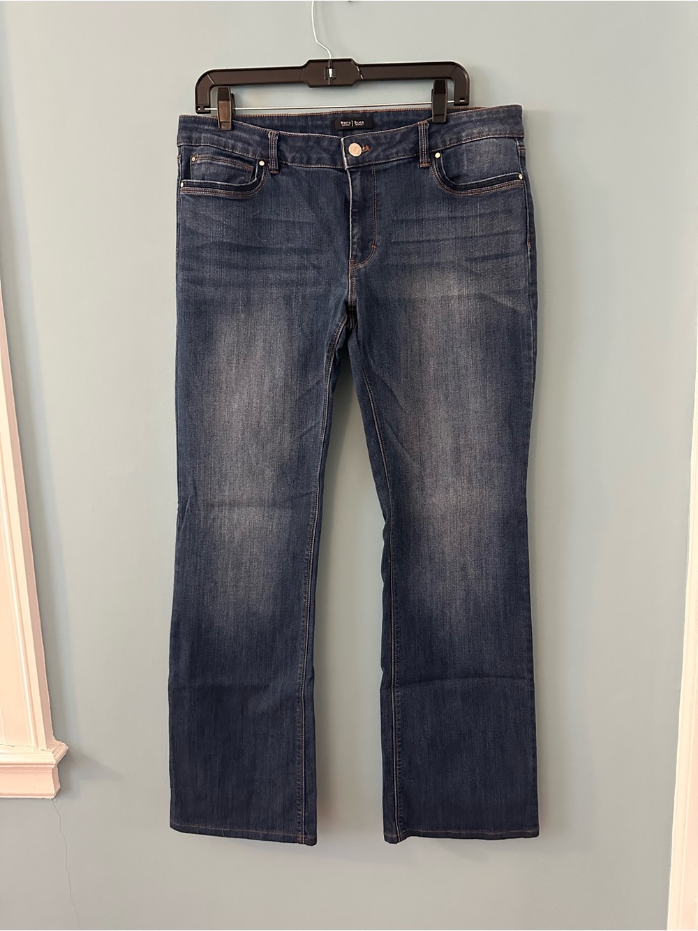White House Black Market Women's Dark Blue Bootcut Jeans
